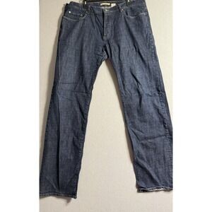 John Varvatos USA Star Mens Jeans Blue Wash Button Fly Straight Leg Size 42x34
